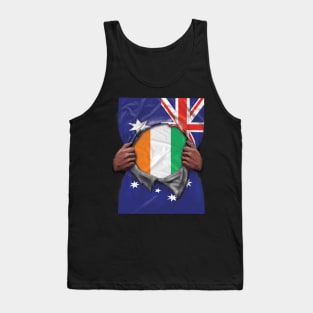 Ivory Coast Flag Australian Flag Ripped - Gift for Ivorian From Ivory Coast Tank Top